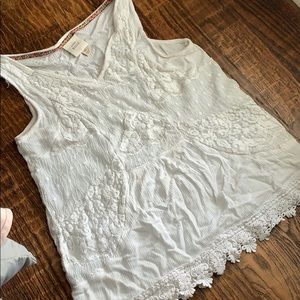 White lacy tank top